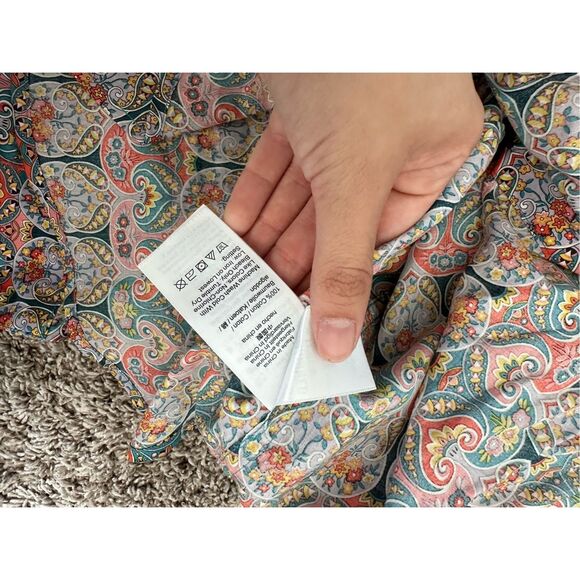 J Crew Women's Sz 0 Slim-Fit Organic Cotton Liberty Giorgia Duke Print Button Up - Picture 13 of 13